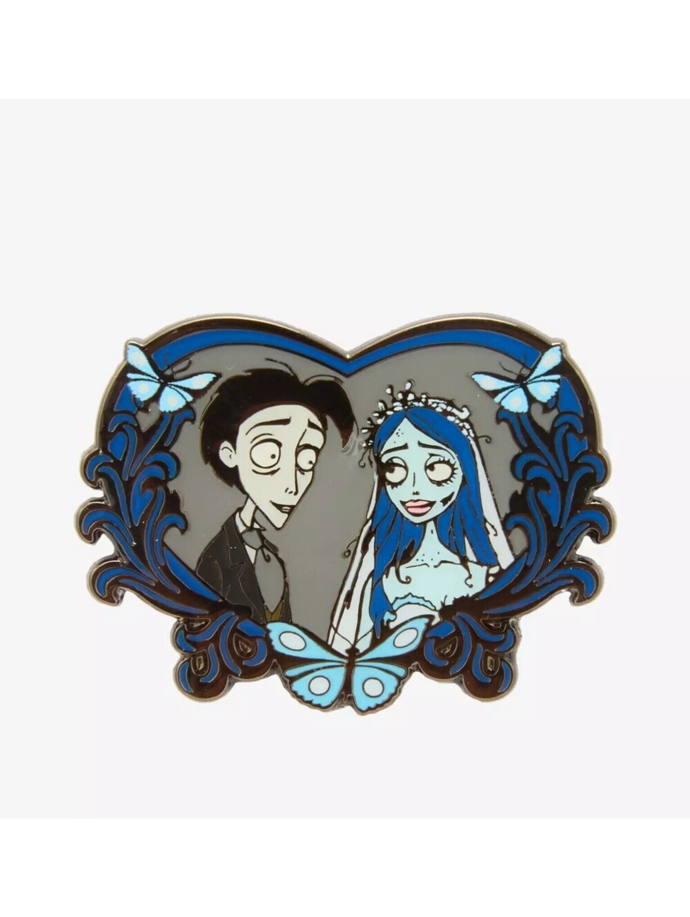 Loungefly Corpse Bride Victor & Emily Heart Enamel Pin